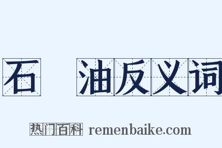 石腦油反义词是什么意思的图片